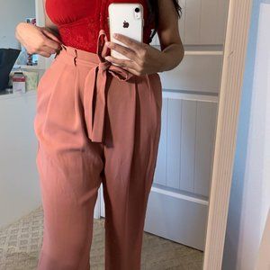 Zara Basic Collection Pleated Flowy Pink Pants